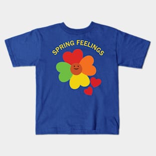 spring feelings with flower Kids T-Shirt